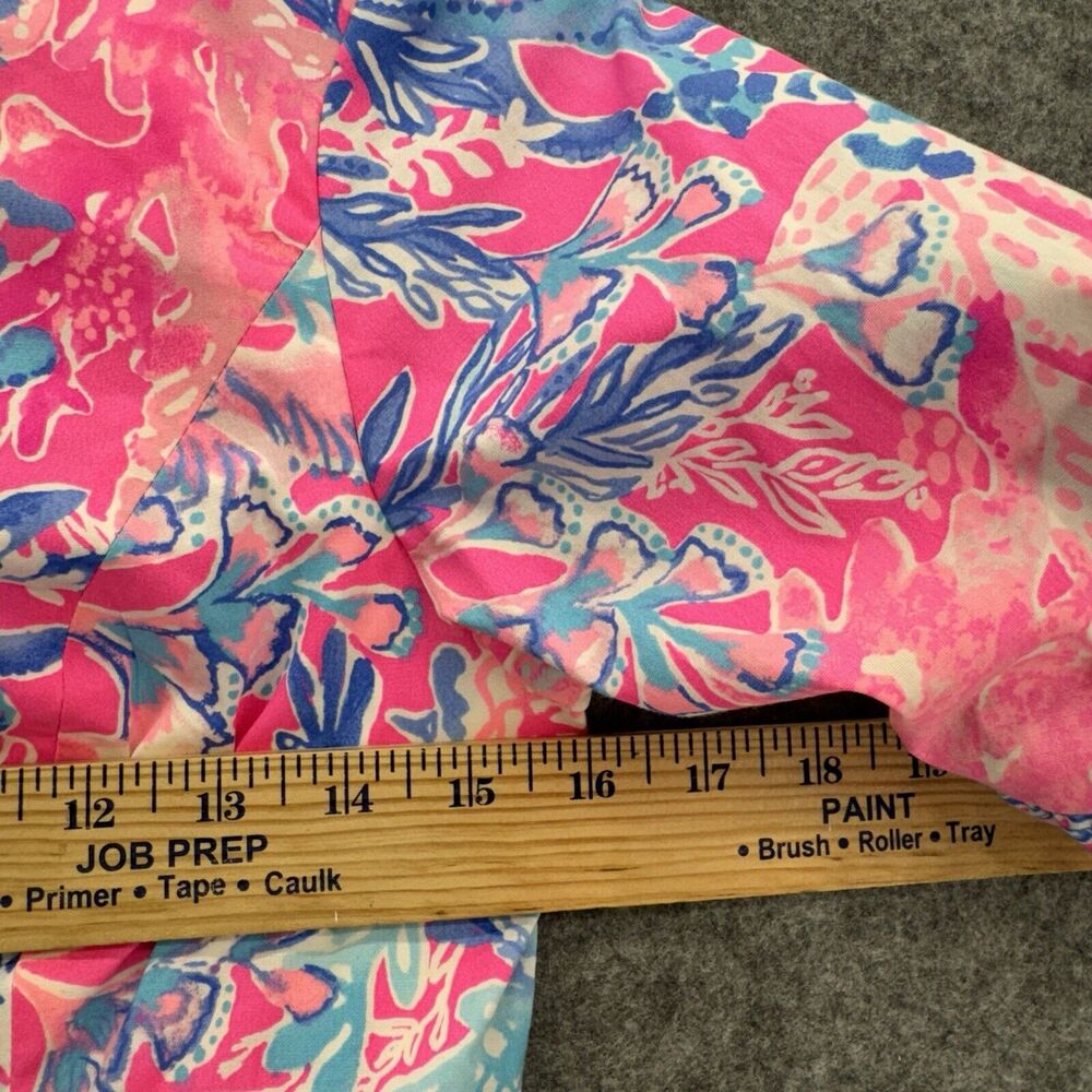 Lilly Pulitzer Dress Size 0 Light Pascha Pink Aquadesiac Fiesta Stretch Tropical - Picture 13 of 13
